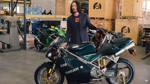 Keanu Reeves Shows Off His Motorcycle Collection and Company