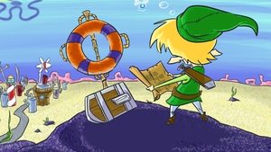 LEGEND OF ZELDA’s Link Ends Up in Bikini Bottom and Mordor in “Wrong Turn” Fan Art