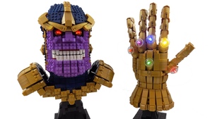 LEGO Thanos Wields The Power of The LEGO Infinity Gauntlet