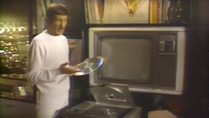 Leonard Nimoy is Introduced To The Magnavision LaserDisc Player By a Rock in 1981 Video