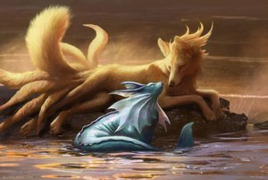 Look at This Art of a Realistic Ninetails and Vaporeon from DETECTIVE PIKACHU Artist