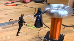 Luke Skywalker and Emperor Palpatine Face Off in This Fun Tesla Coil “Force Lightning” Show