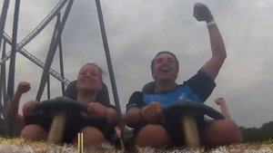 Man Catches Strangers Cell Phone in Mid-Air On a Roller Coaster When It Flies Out