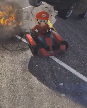 Mario Terrorizes Los Santos in MARIO KART/GRAND THEFT AUTO V Mod