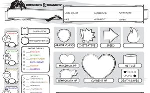 More D&D Character Sheets Designed for People with Dyslexia