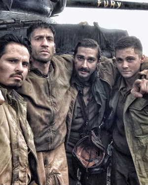 More Photos from Brad Pitt's WWII Thriller FURY with Cast and Tanks