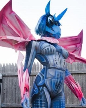 My Little Pony/Transformers Body Paint Cosplay