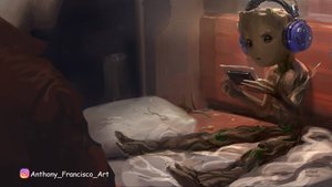 New Concept Art For Howard the Duck and Pre-Teen Groot in GUARDIANS VOL. 2