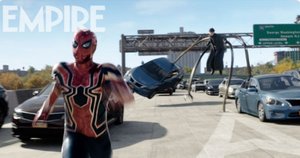 Spider-Man Runs From Doc Ock in New SPIDER-MAN: NO WAY HOME Photo