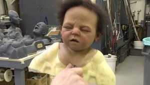 Nightmarish Video Footage of Life-Like Prop Baby and Man Heads Being Inflated