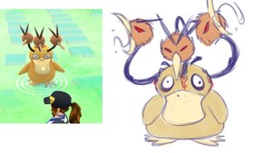 POKEMON GO Character Glitches Turned into Traumatic Illustrations