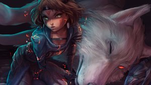 PRINCESS MONONOKE and DARK SOULS Crossover Art by Alberto Moldes