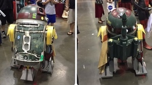 R2-D2 Amazingly Cosplays as Boba Fett