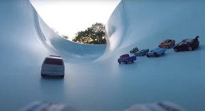 Radical Video Features Hot Wheels Cars Racing Down a Waterslide