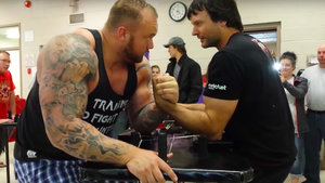 See GAME OF THRONES' The Mountain Shockingly Lose an Arm Wrestling Match