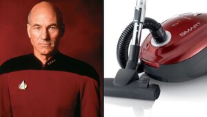 Sir Patrick Stewart Has Been Matched With Color Coordinating Vacuum Cleaners