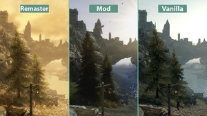 SKYRIM REMASTERED Goes Against PC Mod in Comparison Video