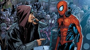 Spider-Man and Eminem Face Off in a Rap Battle on AMAZING SPIDER-MAN Variant Cover Art