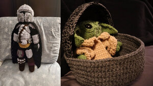 STAR WARS Fan Shows Off Crocheted Mandalorian and The Child Figures with Directions