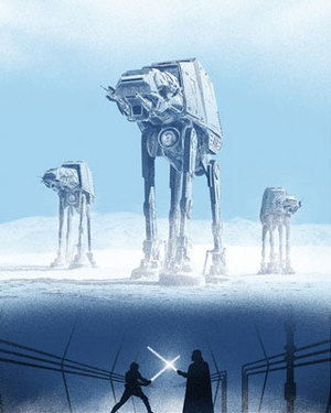 STAR WARS Trilogy Triptych Art Set by Marko Manev