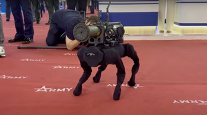 Strapping a Rocket Launcher and a Sub-Machine Gun on the Back of a Robot Dog Seems Like a Great Idea!