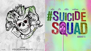 Sweet New SUICIDE SQUAD Poster and Full Set of Harley's Tattoo Parlor Character Logos