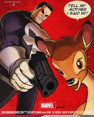 The Punisher Teams Up with Bambi in Hilarious Mashup Art