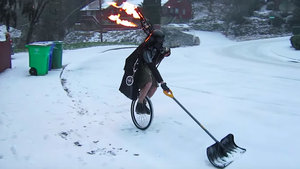 The Unipiper Is Back as Darth Vader, But This Time He's Shoveling Snow