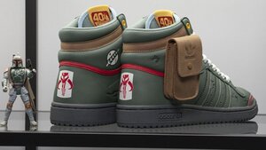 These Adidas x Lucasfilm Boba Fett STAR WARS Top Ten Hi Sneakers Are About to Go on Sale