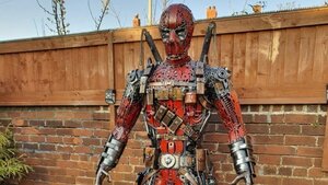 This Cool Life-Size Deadpool Sculpture Was Made Out of Recycled Metal Parts