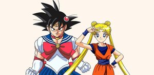 This DRAGON BALL Z and SAILOR MOON Crossover Art Is Incredible