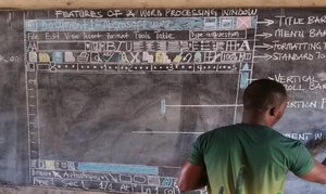 This Ghana Teacher Doesn’t Use a Computer to Teach Kids How To Use a Computer