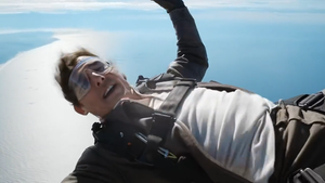 Tom Cruise Jumps Out of a Plane for MISSION IMPOSSIBLE: DEAD RECKONING Stunt and Gives Shout Out to TOP GUN Fans