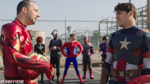 Tony Hale and Adam Pally Dress Like Marvel Characters in Funny or Die's CAPTAIN AMERICA: CIVIL WAR REENACTORS