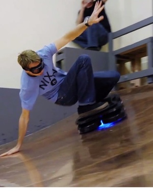 Tony Hawk Plays Around on Real Life Hoverboard