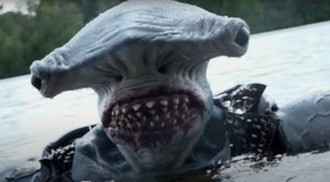 Trailer For The Campy Creature Feature GRAVEYARD SHARK With Practical Monster Suits