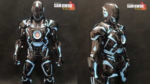 TRON-Style Custom Made Iron Man Action Figure