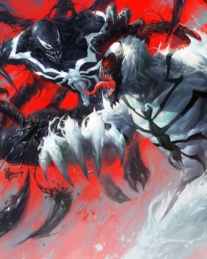 Venom Vs. Anti-Venom in Fan Art by Isuardi Therianto