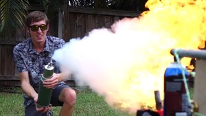 Watch a Homemade Flamethrower Take on a Homemade Freeze Ray in Crazy Video