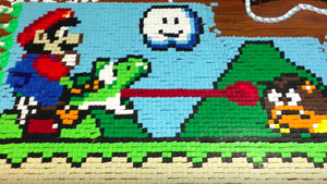 Watch: Over 80,000 Dominoes Fall to Display Characters From SUPER MARIO WORLD