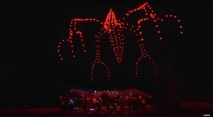 Watch This Epic 400-Foot Tall Halloween Light and Drone Show!