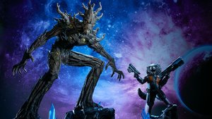 Wicked Groot and Rocket Raccoon Premium Format Figures From Sideshow Collectibles