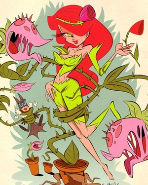 Wild and Zany Cartoon Art - Poison Ivy, Earthworm Jim, Mario Bros. and More